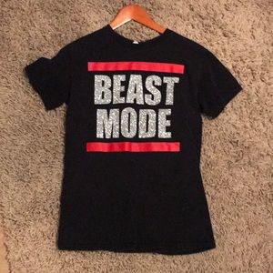 Beast mode t shirt size small gildan